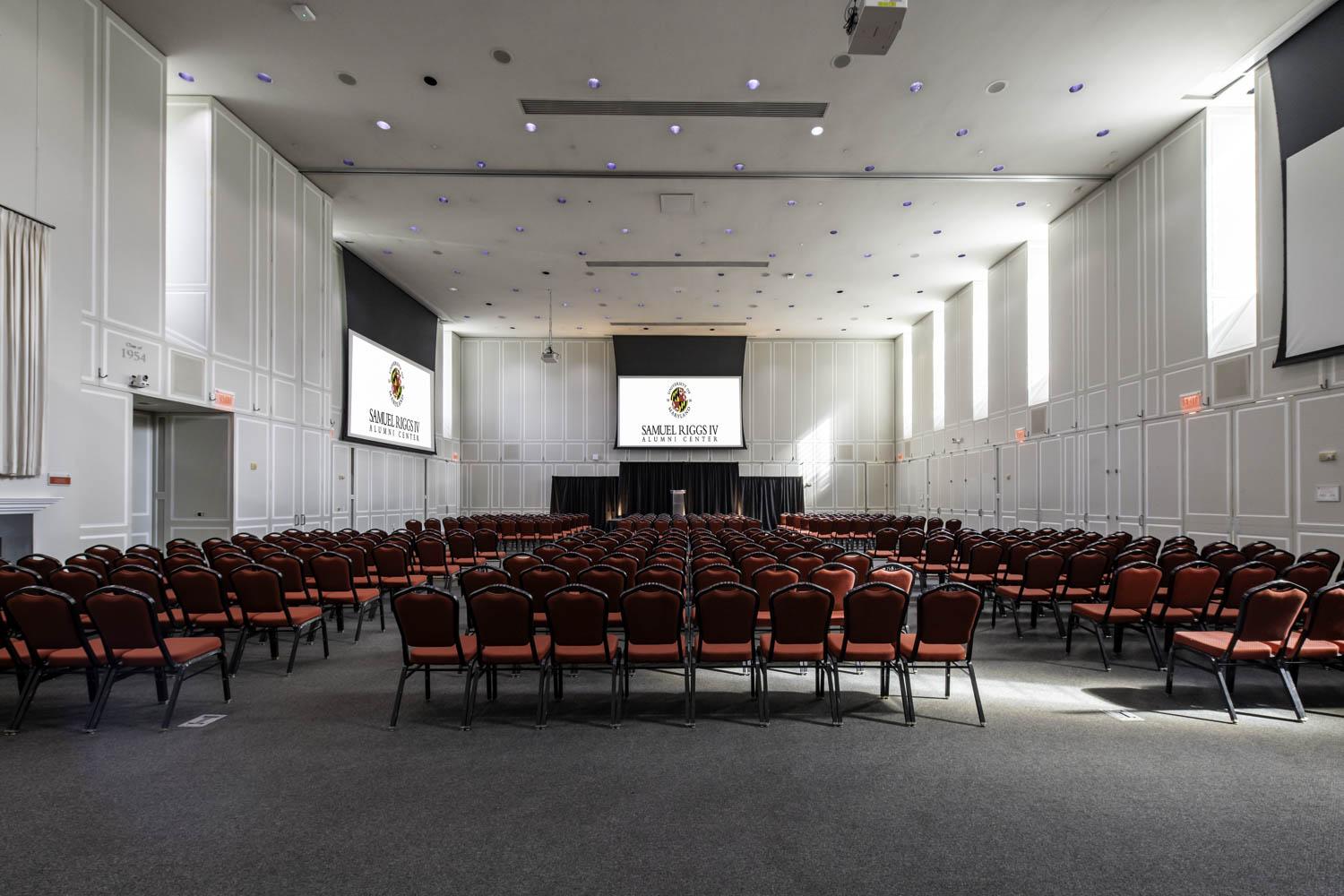 2/3rds Orem with a stage and theater seating.